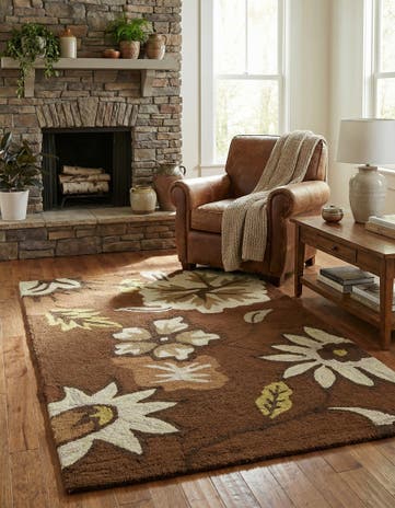 3' 11 x 5' 10 Agra Wool Rug