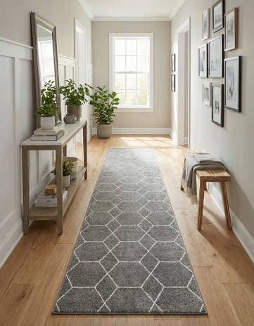 3' 3 x 19' 8 Lattice Frieze Runner Rug
