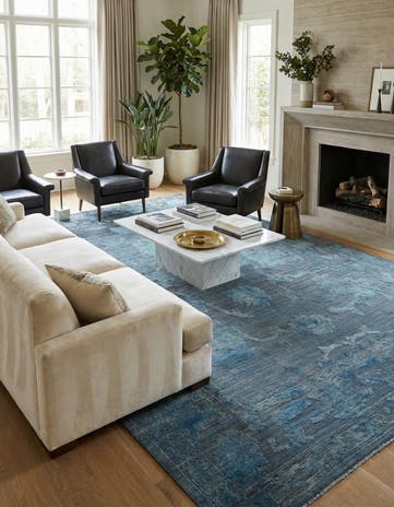 10' x 14' 7 Hand Knotted Oushak Wool Rug