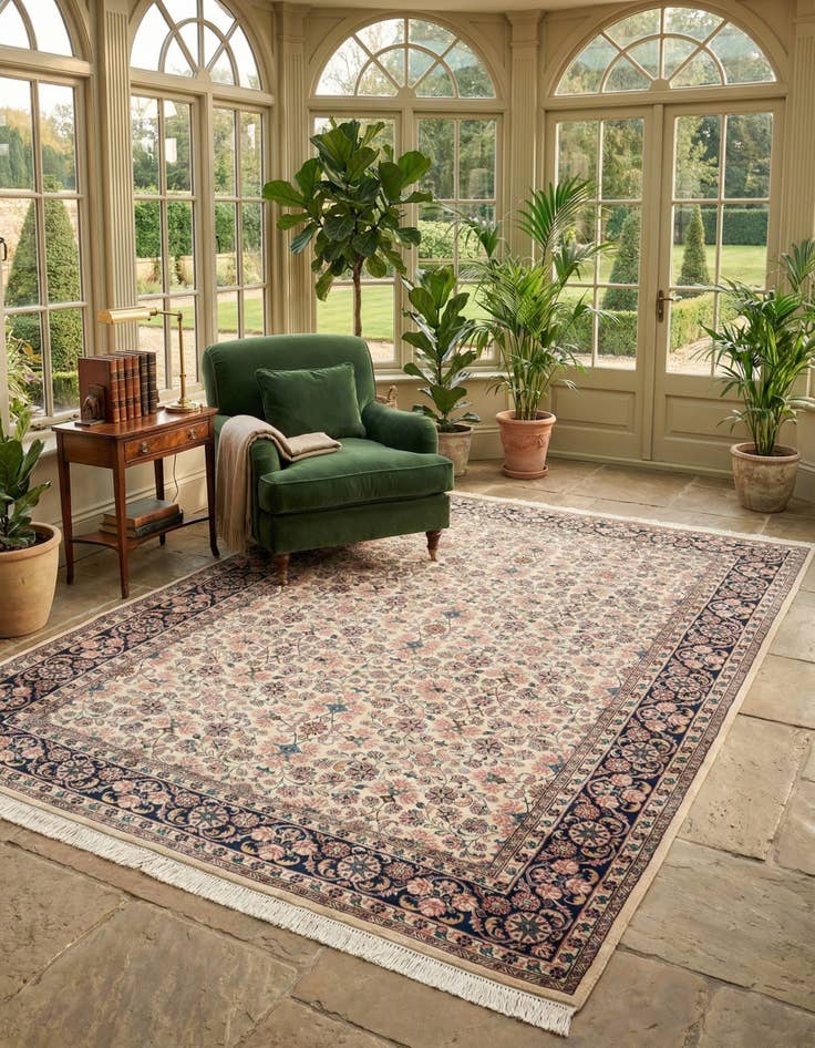 Detail image of 8' 4 x 11' 7  Hand Knotted Sarough Wool Rug