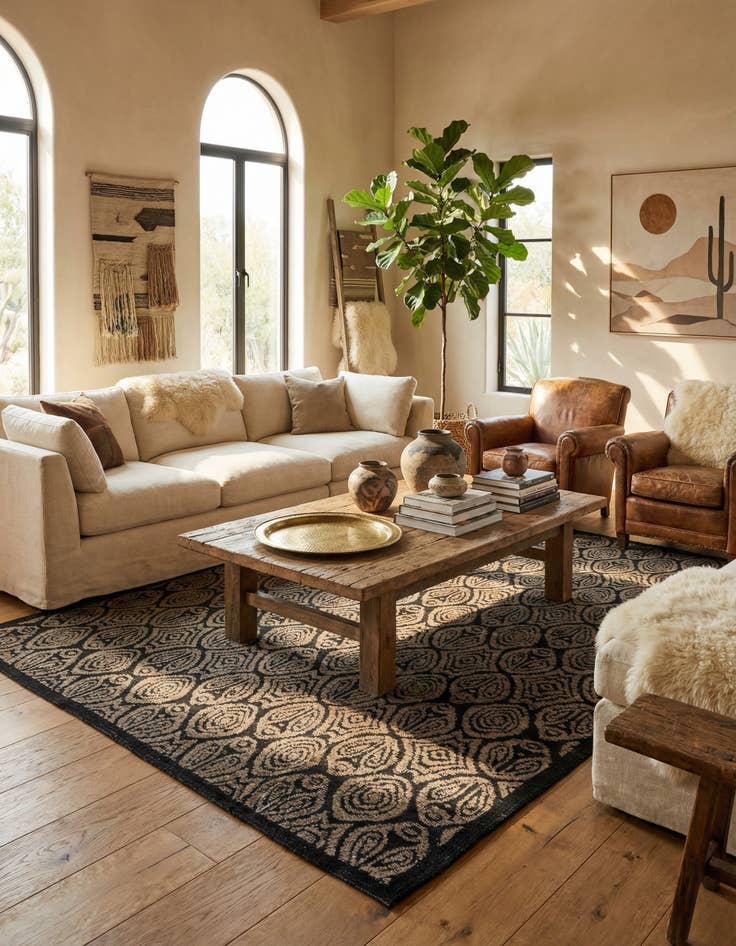 Detail image of 8' 4 x 10' 4  Hand Knotted Moroccan Wool Rug