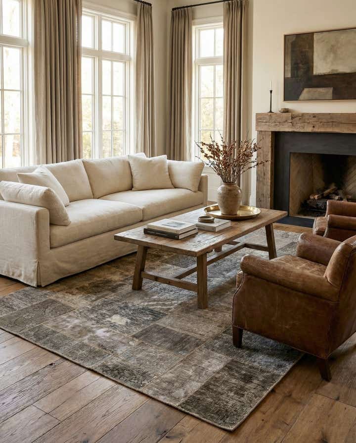 5' 10 x 9' Hand Knotted Ultra Vintage Persian Wool Rug