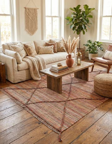 5' 7 x 7' 10 Hand Knotted Moroccan Wool Rug