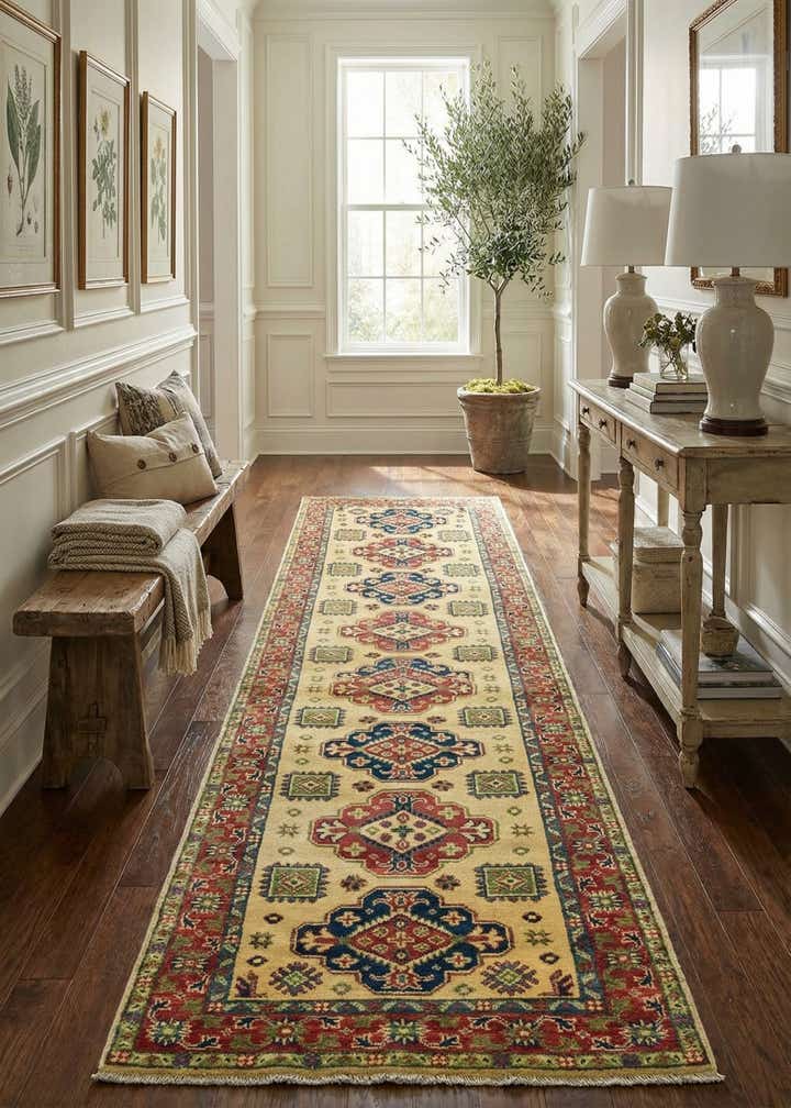 2' 9 x 9' 10 Hand Knotted Kazak Runner Rug