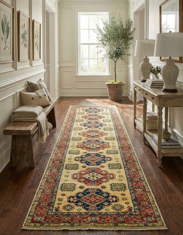 2' 9 x 9' 10 Hand Knotted Kazak Runner Rug