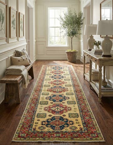 2' 9 x 9' 10 Hand Knotted Kazak Runner Rug