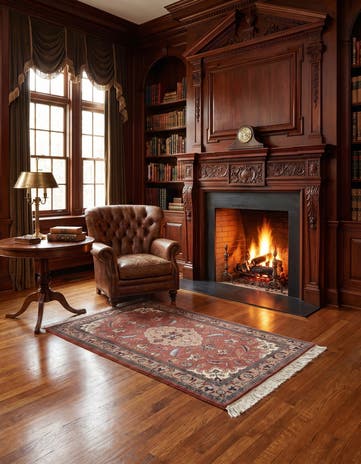 3' 2 x 5' 3 Hand Knotted Lahour Wool Rug