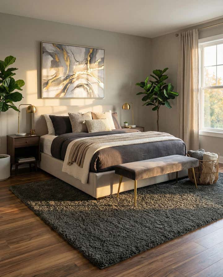 8' x 11' Soft Solid Shag Rug