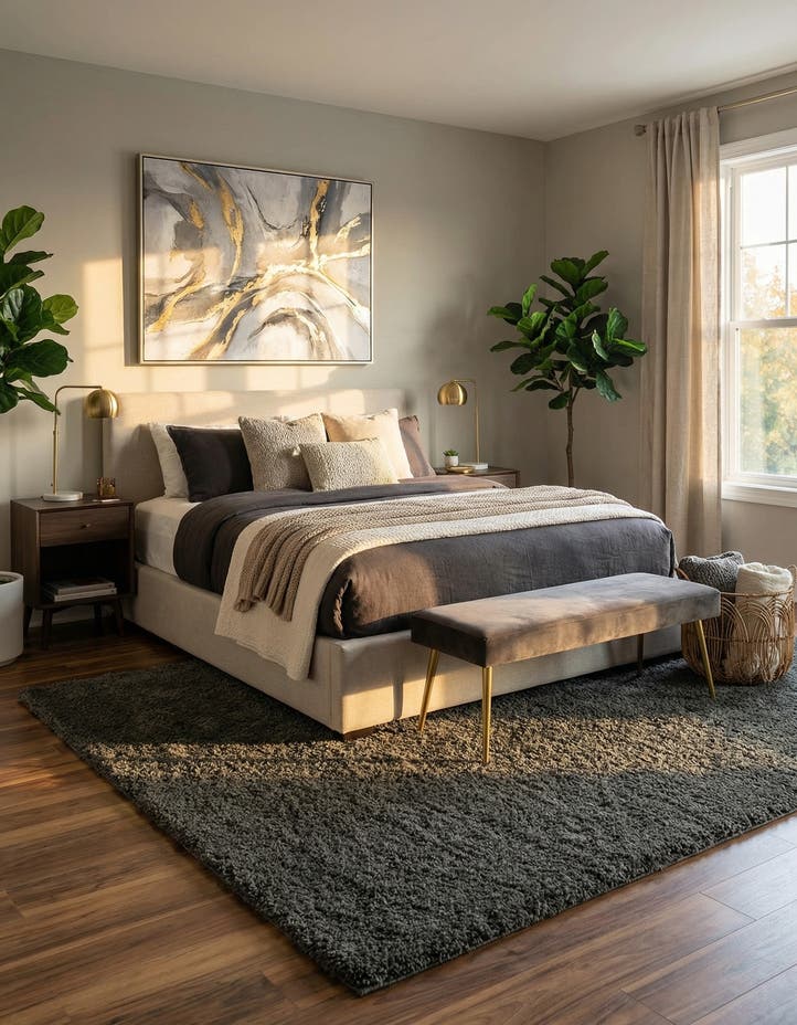8' x 11' Soft Solid Shag Rug