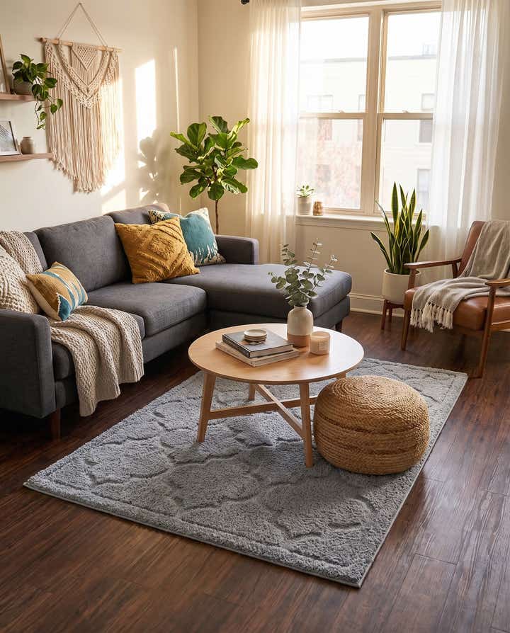 4' x 6' Lattice Shag Rug