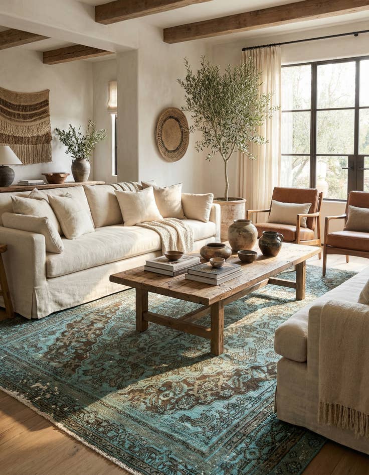 Detail image of  6' 5 x 9' 4 Vintage Rug