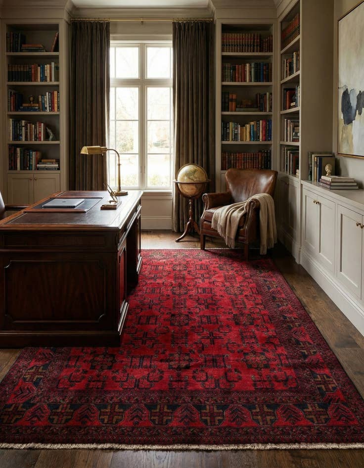 Detail image of 6' 7 x 9' 4  Hand Knotted Khal Mohammadi Wool Rug