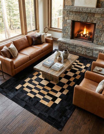 5' 1 x 8' 1 Cowhide - Patchwork Rug