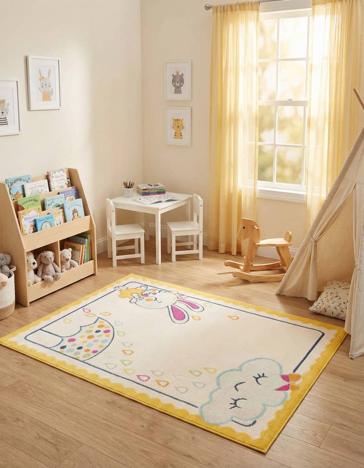 Detail image of 5' 3 x 7' 7  Washable  Indoor / Outdoor Rug