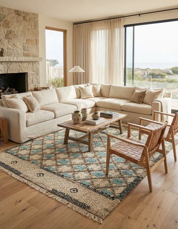 8' 10 x 12' 3 Hand Knotted Darya Wool Rug