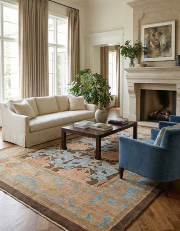 10' 3 x 15' Hand Knotted Oushak Wool Rug