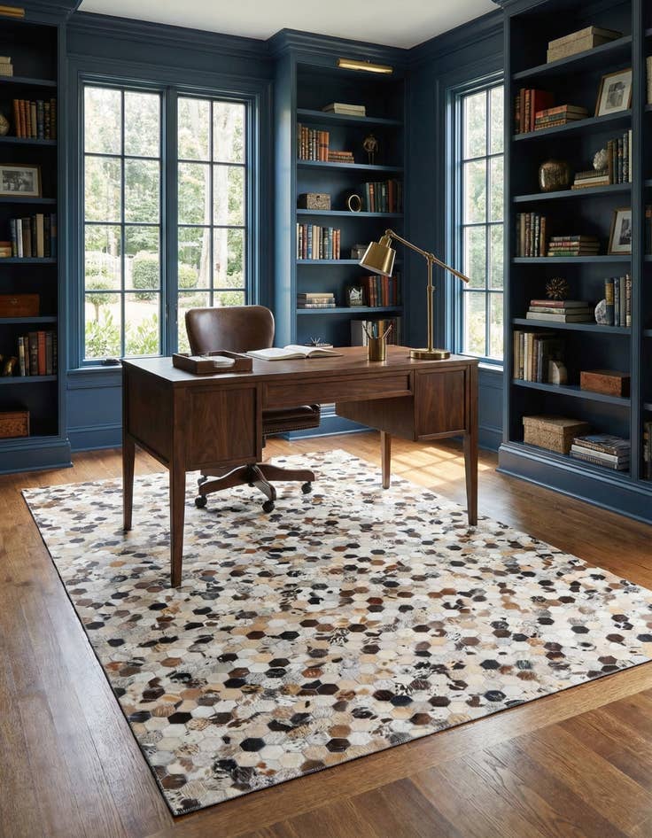 Detail image of  5' 1 x 7' 10 Cowhide Rug