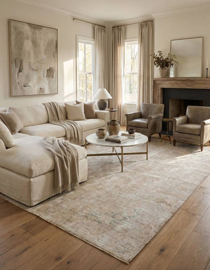 Detail image of 9' 8 x 12' 9  Hand Knotted Ultra Vintage Persian Wool Rug