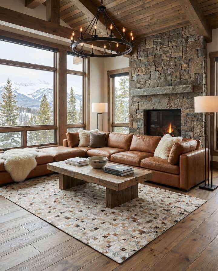 5' 1 x 7' 11 Cowhide Stocks Rug