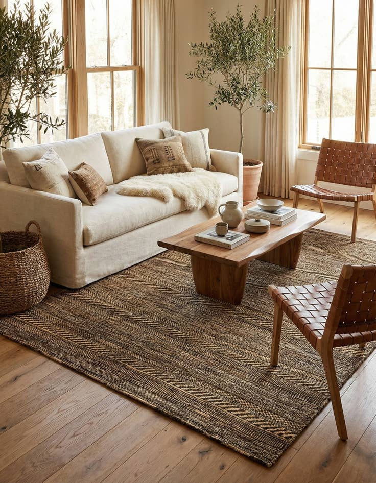 Detail image of 4' 6 x 6' 7 Juma Wool Rug