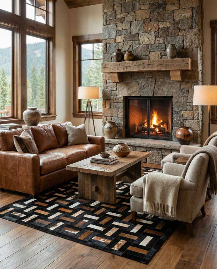 5' 3 x 8' 1 Cowhide - Patchwork Rug