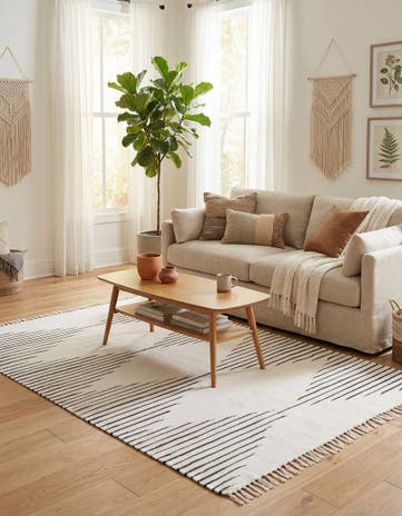 6' 1 x 9' Hand Woven Chindi Cotton Rug