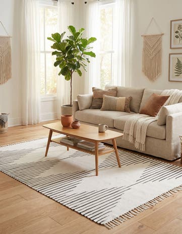6' 1 x 9' Hand Woven Chindi Cotton Rug