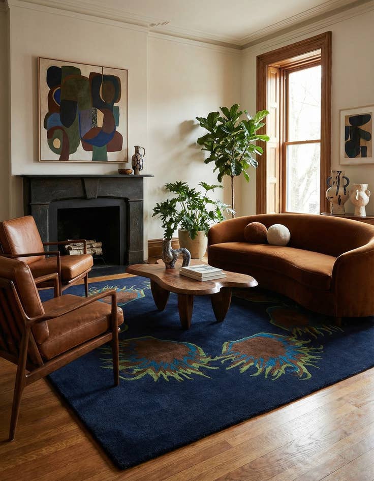 Detail image of 7' 5 x 7' 6 Luna Wool Square Rug