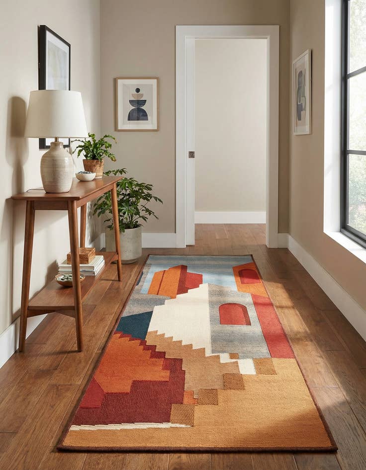 Detail image of 2' x 6' Easy-Clean Modern Indoor / Outdoor Runner Rug