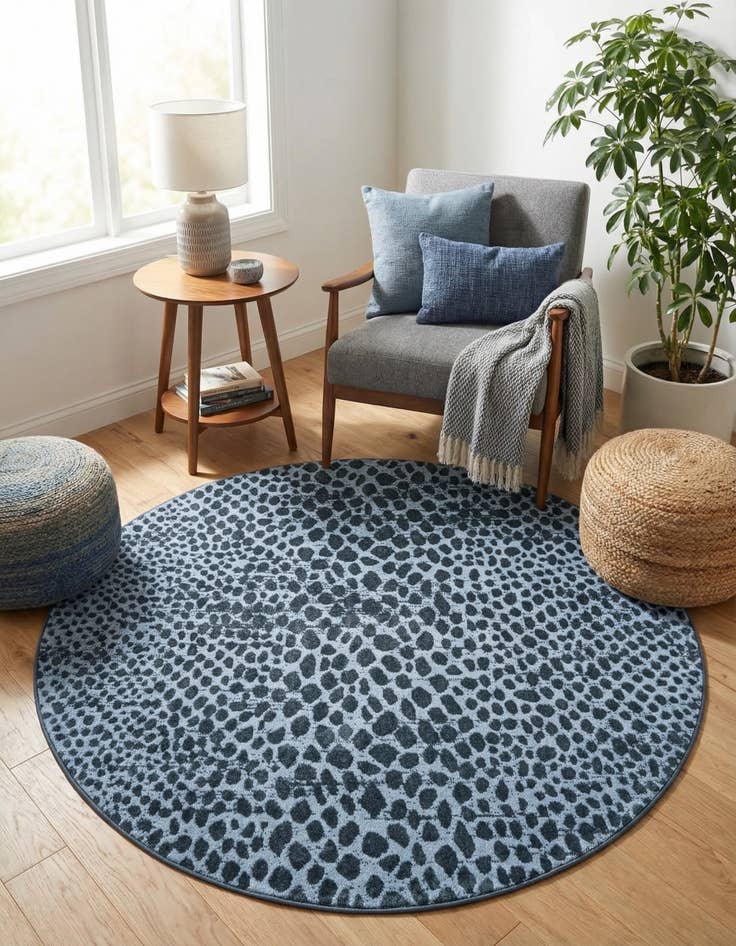 Detail image of 5' 3 x 5' 3 Kamala Washable Round Rug
