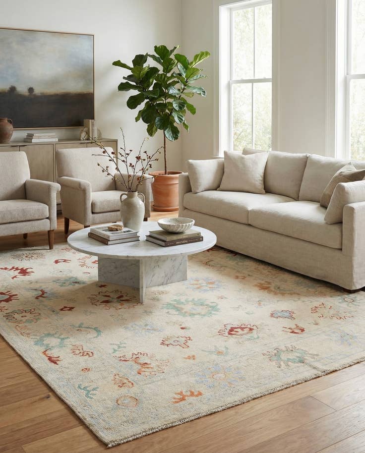 Detail image of 8' x 9' 8 Hand Knotted Oushak Wool Rug