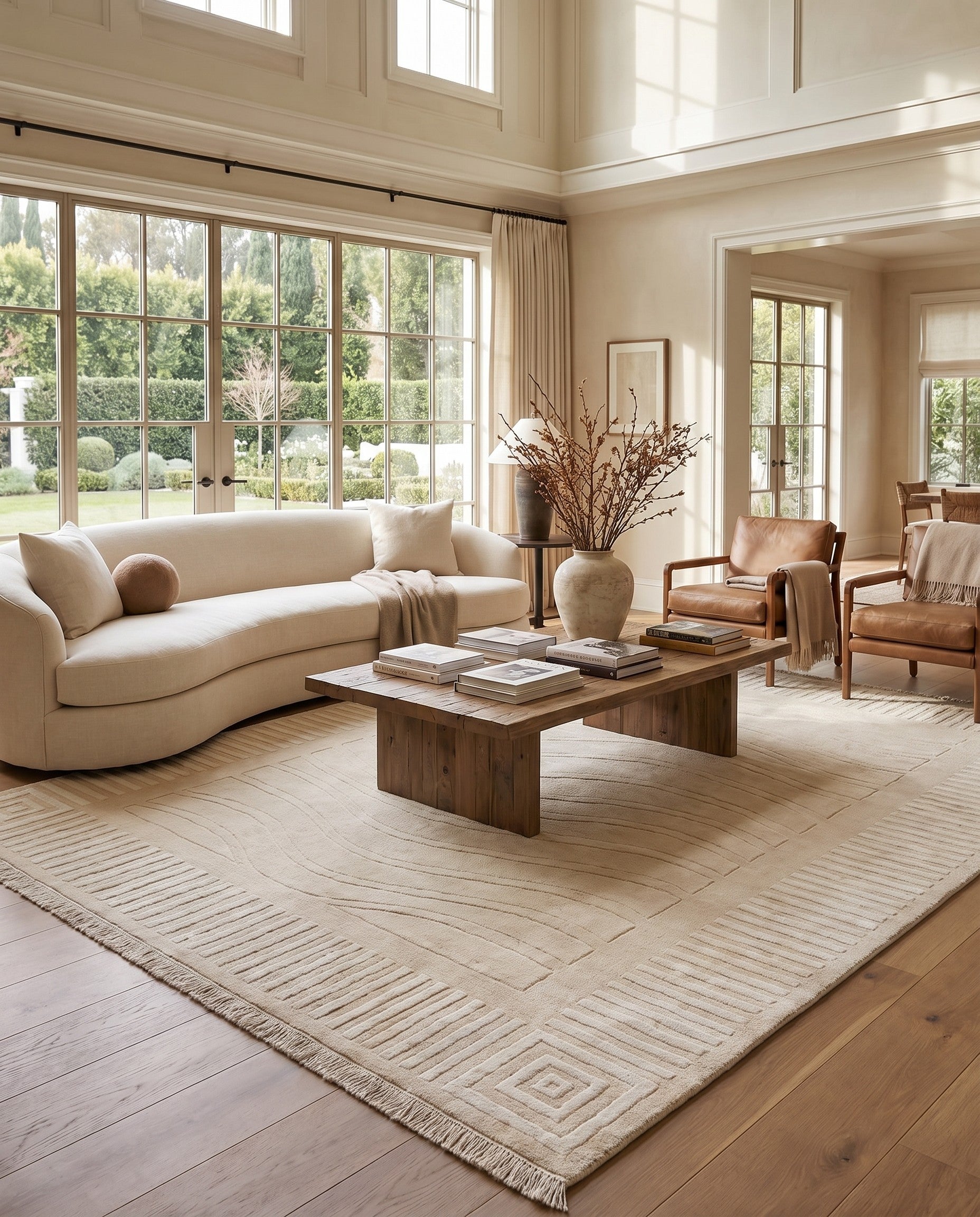 6' 7 x 9' 10 Hand Knotted Darya Wool Rug