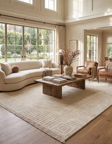 6' 7 x 9' 10 Hand Knotted Darya Wool Rug