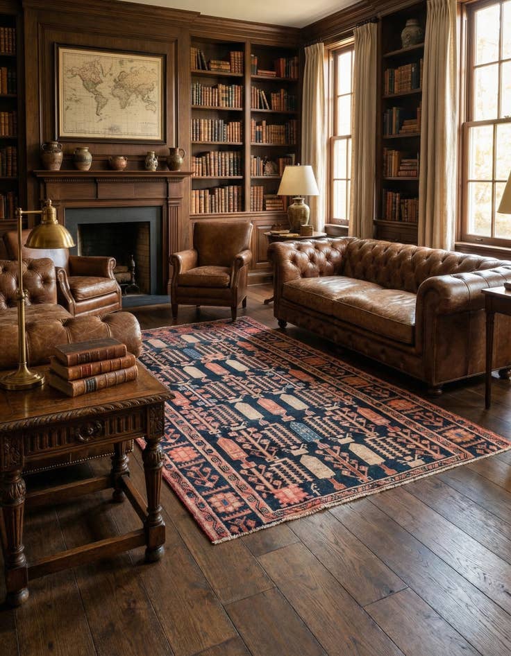 Detail image of 5' x 9'  Hand Knotted Ultra Vintage Persian Wool Rug