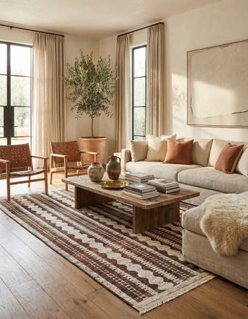 8' x 11' Hand Knotted Moroccan Wool Rug