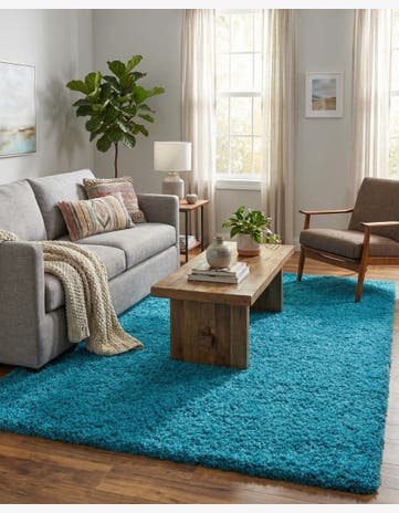 7' 10 x 10' Solid Shag Rug