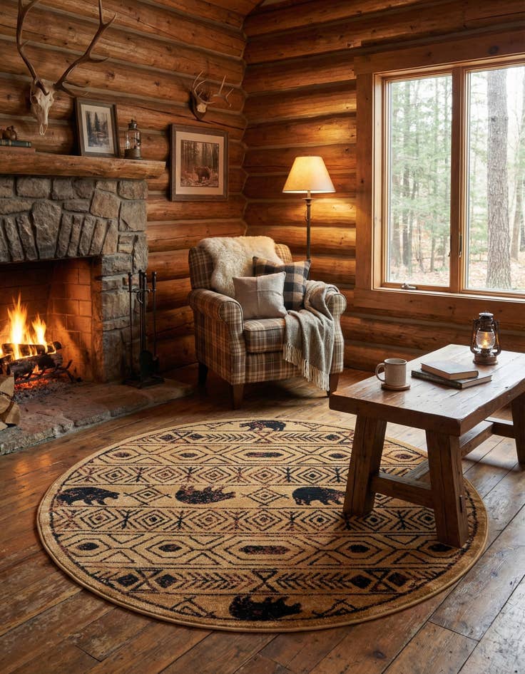 Detail image of  4' x 4' Pioneer Round Rug