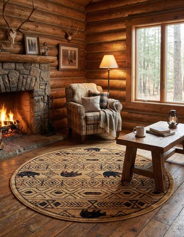 4' x 4' Pioneer Round Rug
