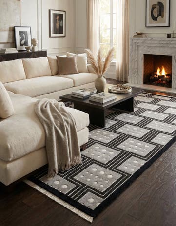 6' 7 x 9' 10 Hand Knotted Darya Wool Rug