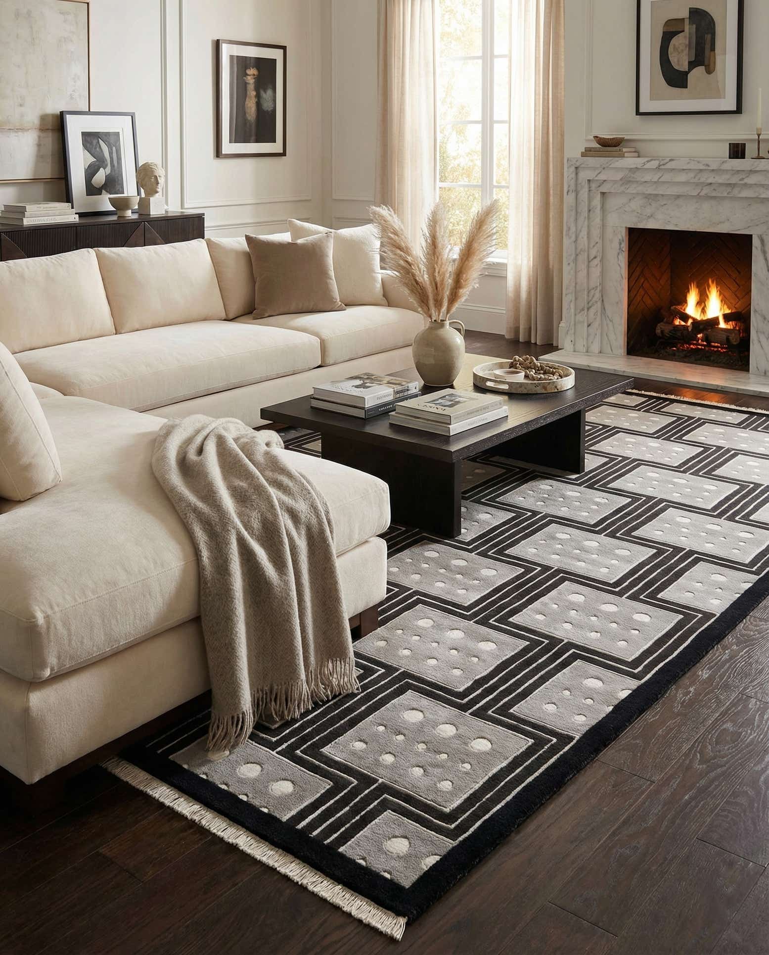 6' 7 x 9' 10 Hand Knotted Darya Wool Rug