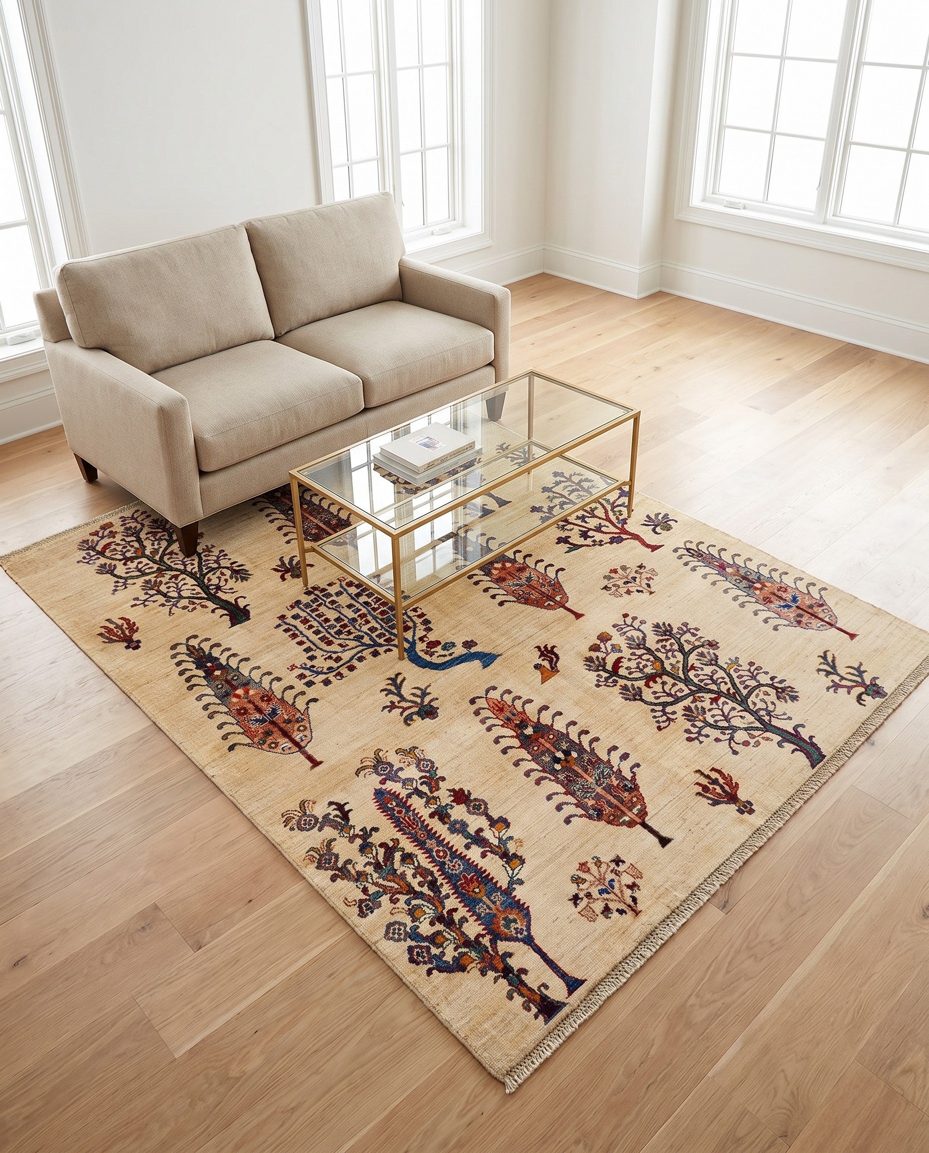 5' 1 x 6' 4 Hand Knotted Ariana Ziegler Rug