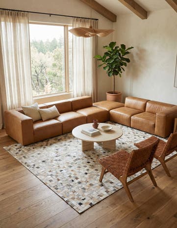 5' x 8' Cowhide Stocks Rug