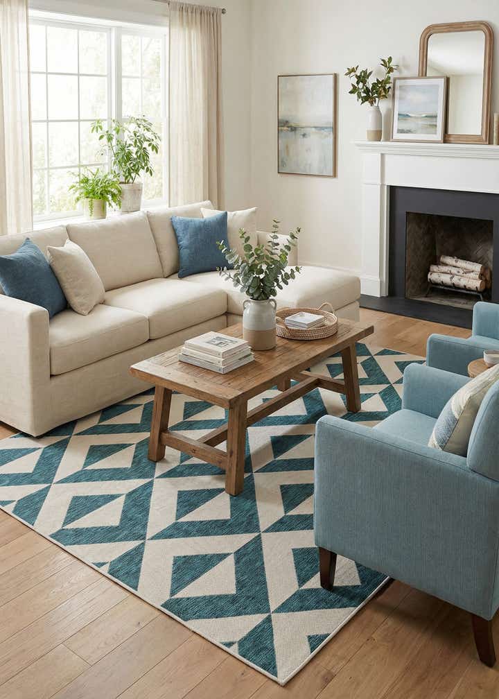 6' x 9' Easy-Clean Jill Zarin Napa Indoor / Outdoor Rug