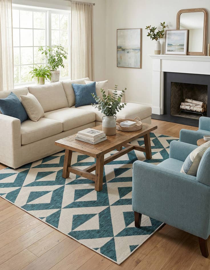 Detail image of 6' x 9' Easy-Clean Jill Zarin Napa Indoor / Outdoor Rug