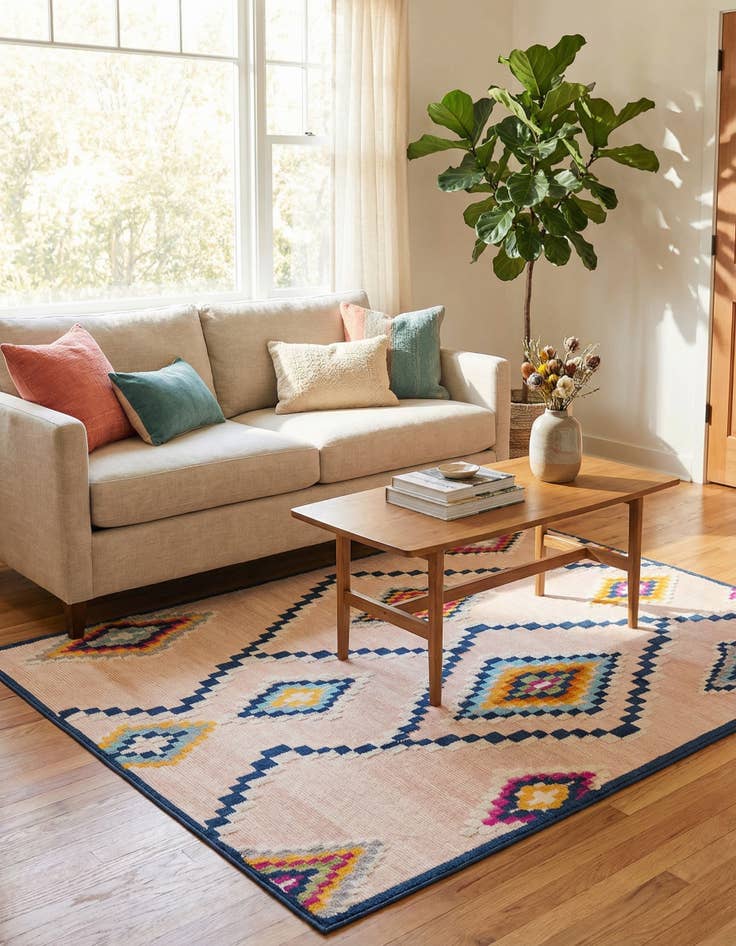 Detail image of  5' x 7' 7  Washable  Indoor / Outdoor Rug