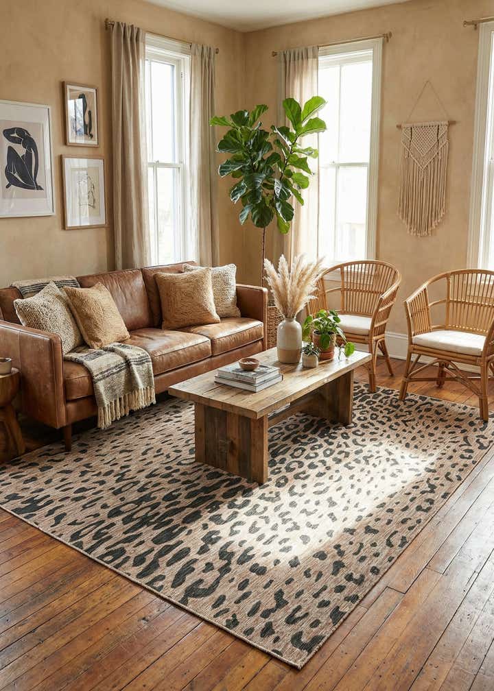 7' 10 x 11' Easy-Clean Safari Indoor / Outdoor Rug