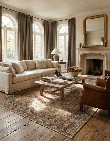 7' x 10' 6 Hand Knotted Ultra Vintage Persian Wool Rug