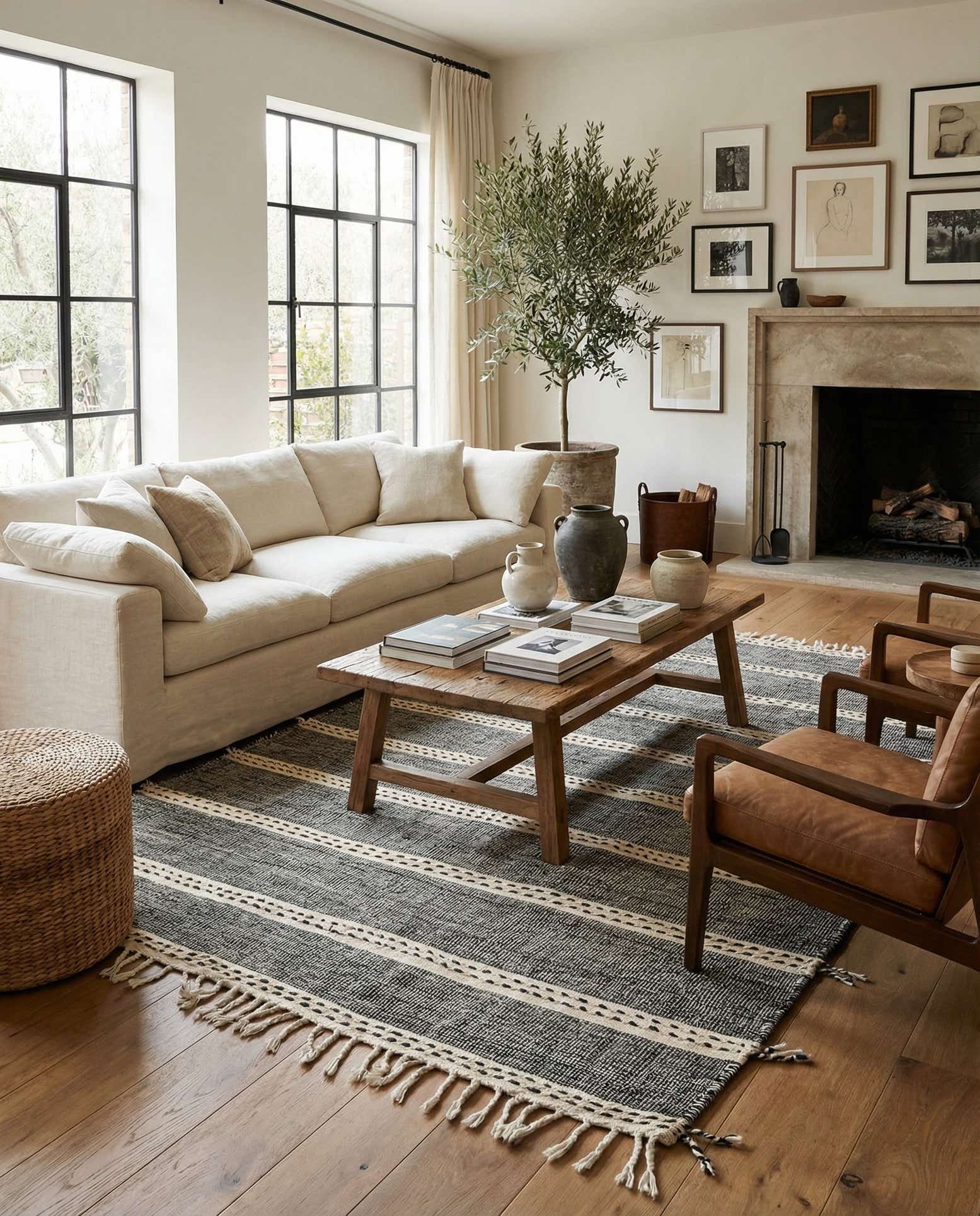 6' 6 x 9' 5 Hand Knotted Moroccan Wool Rug