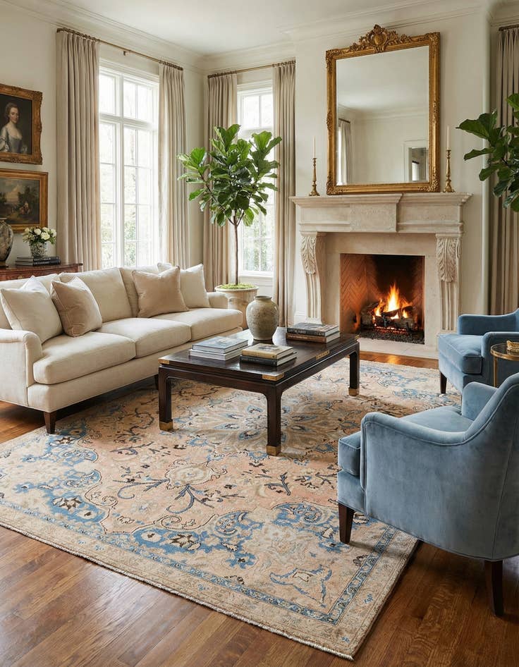 Detail image of  7' 2 x 9' 7 Kashmar Wool Rug