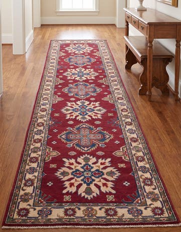2' 9 x 9' 6 Hand Knotted Kazak Runner Rug